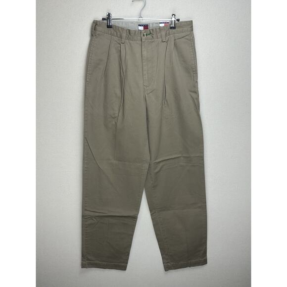 Men's NWT Tommy Hilfiger Size 31x32 Pants Tan Chino Khaki Office Dress Classic - Picture 1 of 14